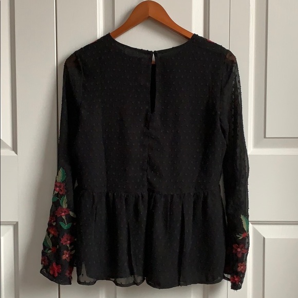 Floral Mesh Blouse - Picture 2 of 6